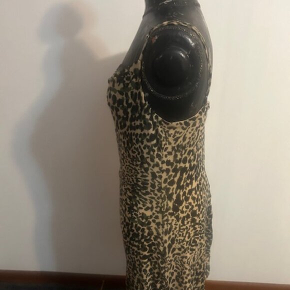 Forever 21 Camouflage/Leopard print bodycon mini dress, size L - Picture 2 of 6